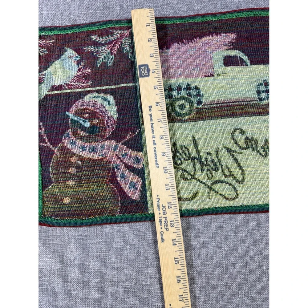 NWT Holiday Style Tapestry Placemat Set 2 Pack Red Christmas Truck Snowman